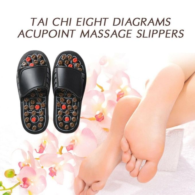 Dép massage bấm huyệt thoải mái, dép massage chân Magic Thiết kế dán