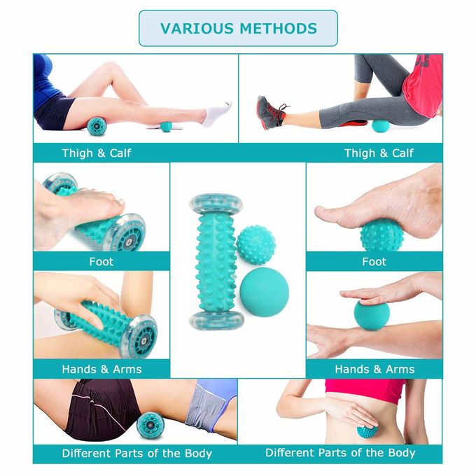 Non -x Shiatsu Foot mát xa lăn Con lăn Logo tùy chỉnh để điều trị Viêm cân gan chân